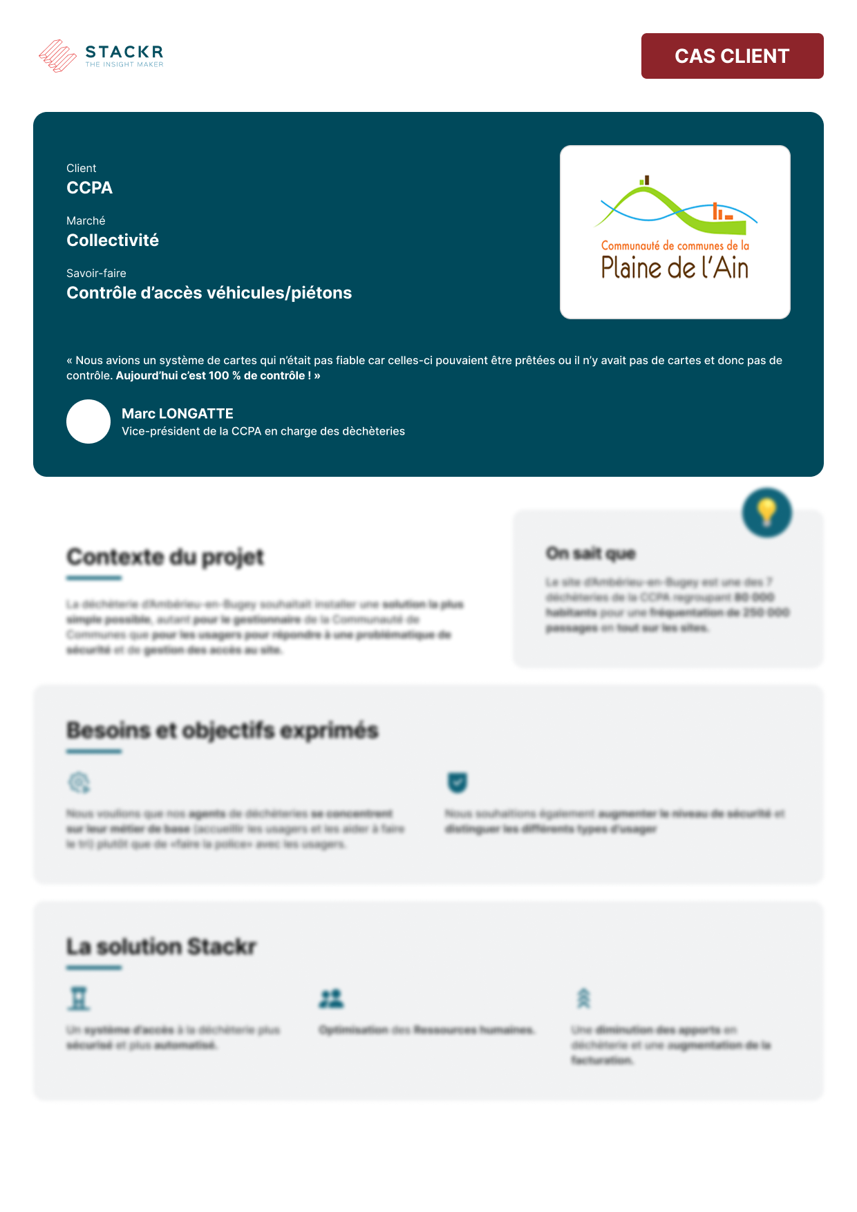 Cas client CCPA _ Automatisation du contrôle d’accès des déchèteries _ STACKR