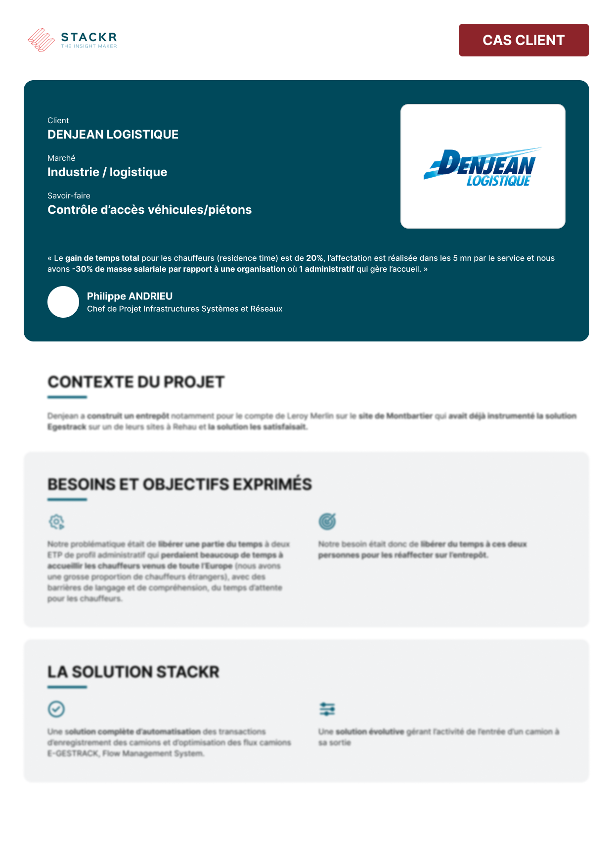 Cas client _ Denjean – Optimisation du contrôle d’accès automatisé logistique (E-Gestrack) _ STACKR